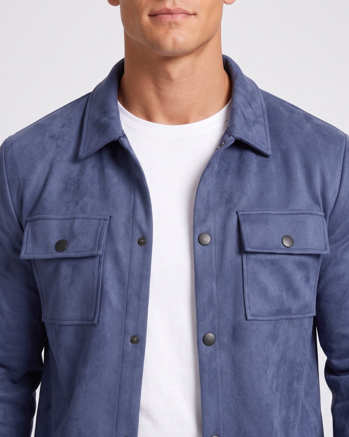 KZZ Men's faux suede work jacket set