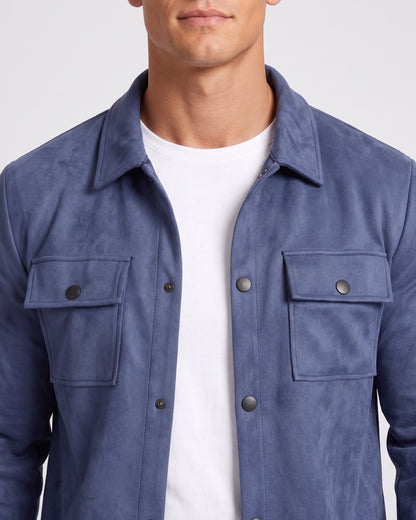 KZZ Men's faux suede work jacket set