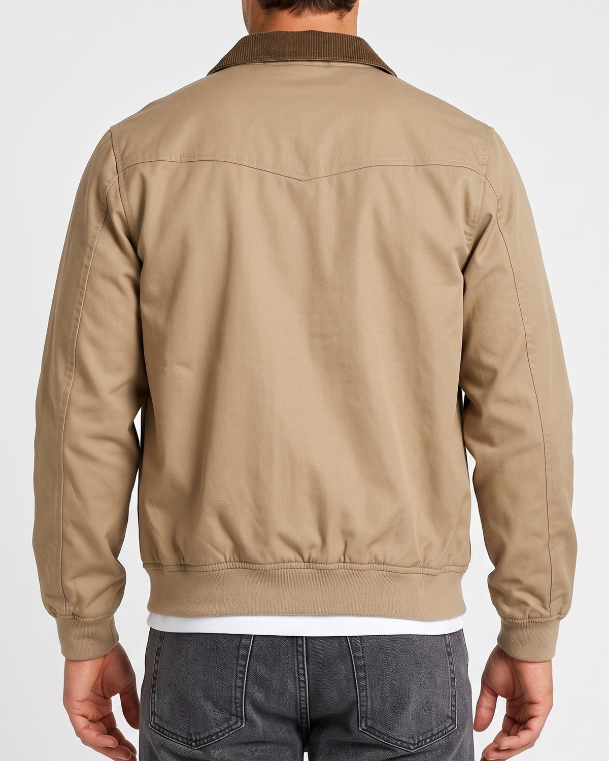 KZZ Vintage-Style Workwear Zip-Up Jacket