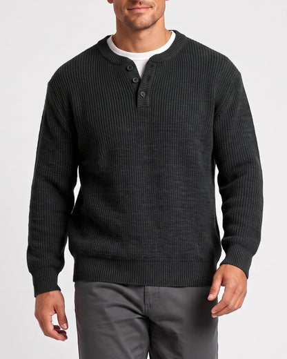KZZ Men’s faux-layered Henley-neck top