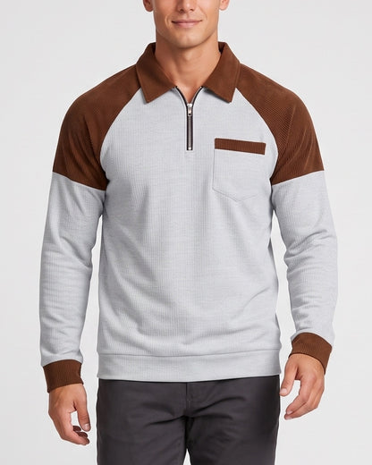 KZZ Men's Autumn New Slim Fit Polo Shirt