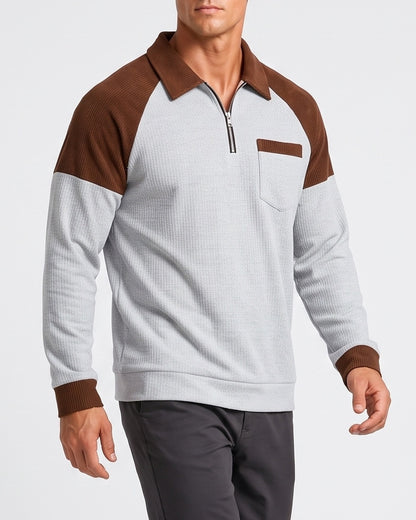 KZZ Men's Autumn New Slim Fit Polo Shirt