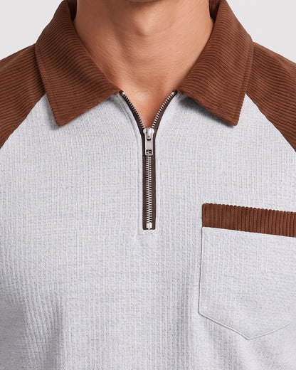 KZZ Men's Autumn New Slim Fit Polo Shirt