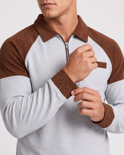 KZZ Men's Autumn New Slim Fit Polo Shirt