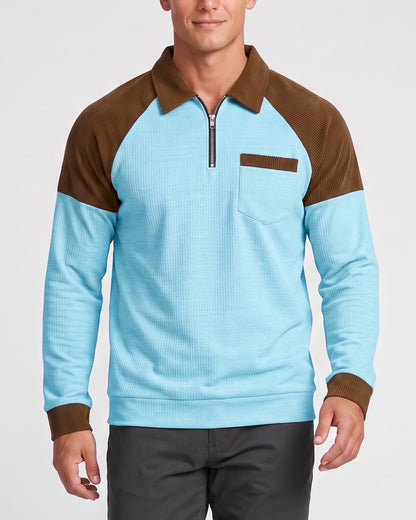 KZZ Men's Autumn New Slim Fit Polo Shirt