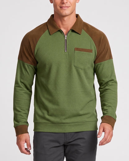 KZZ Men's Autumn New Slim Fit Polo Shirt