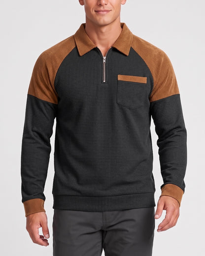 KZZ Men's Autumn New Slim Fit Polo Shirt