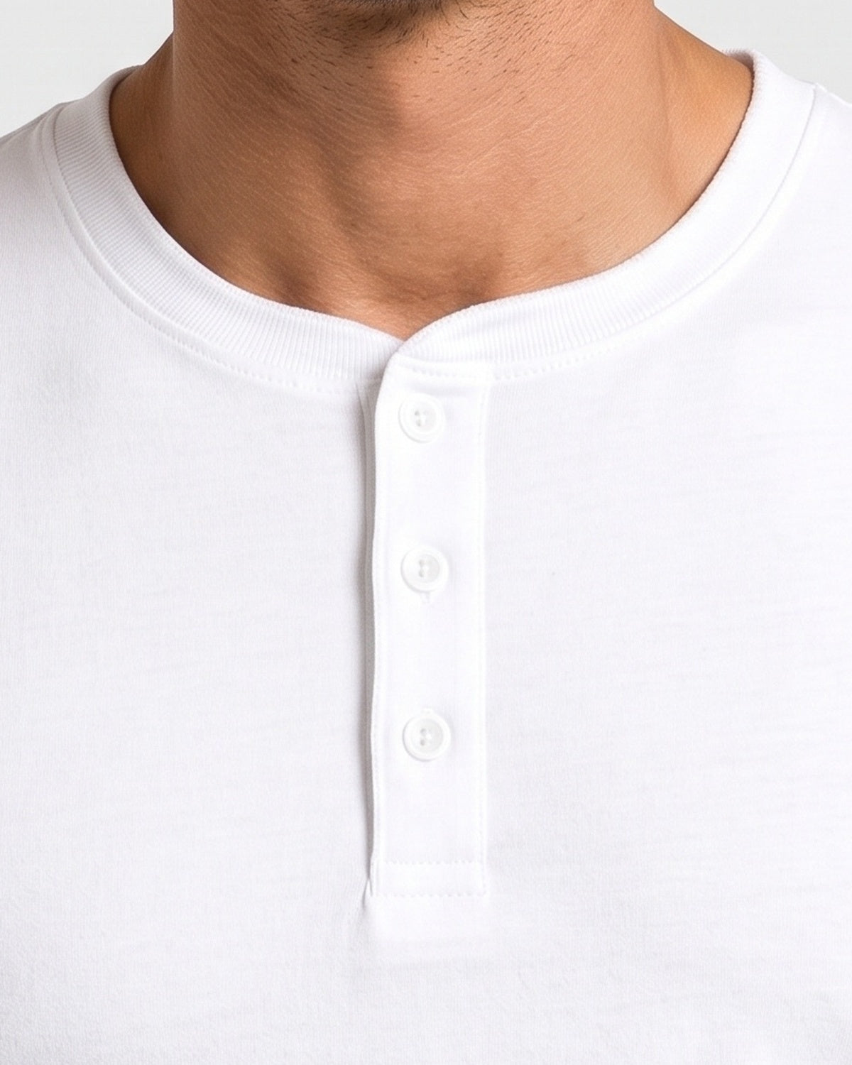 KZZ Men's casual layered top with multiple buttons on the front