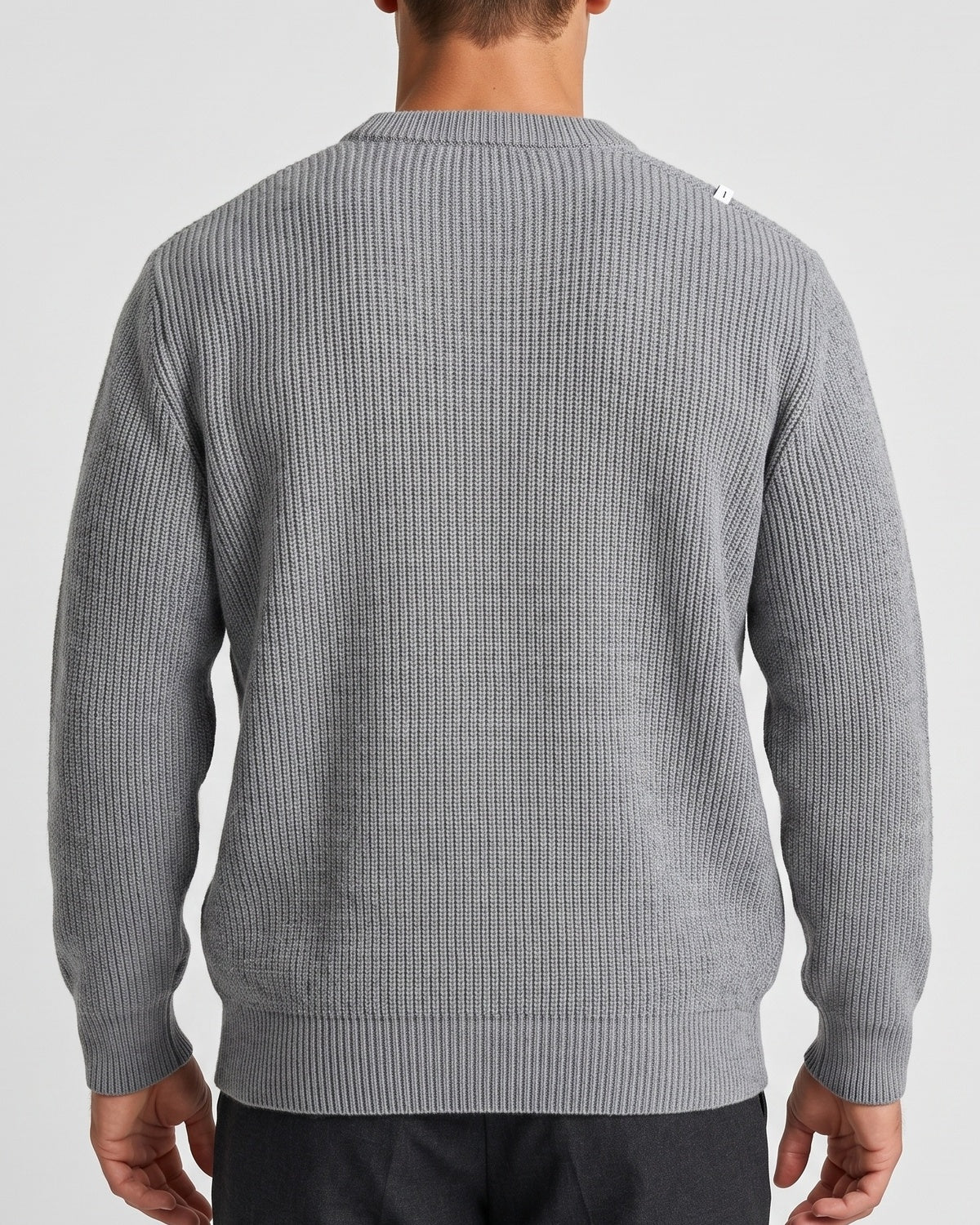 KZZ Men's base layer sweater crew neck knit sweater