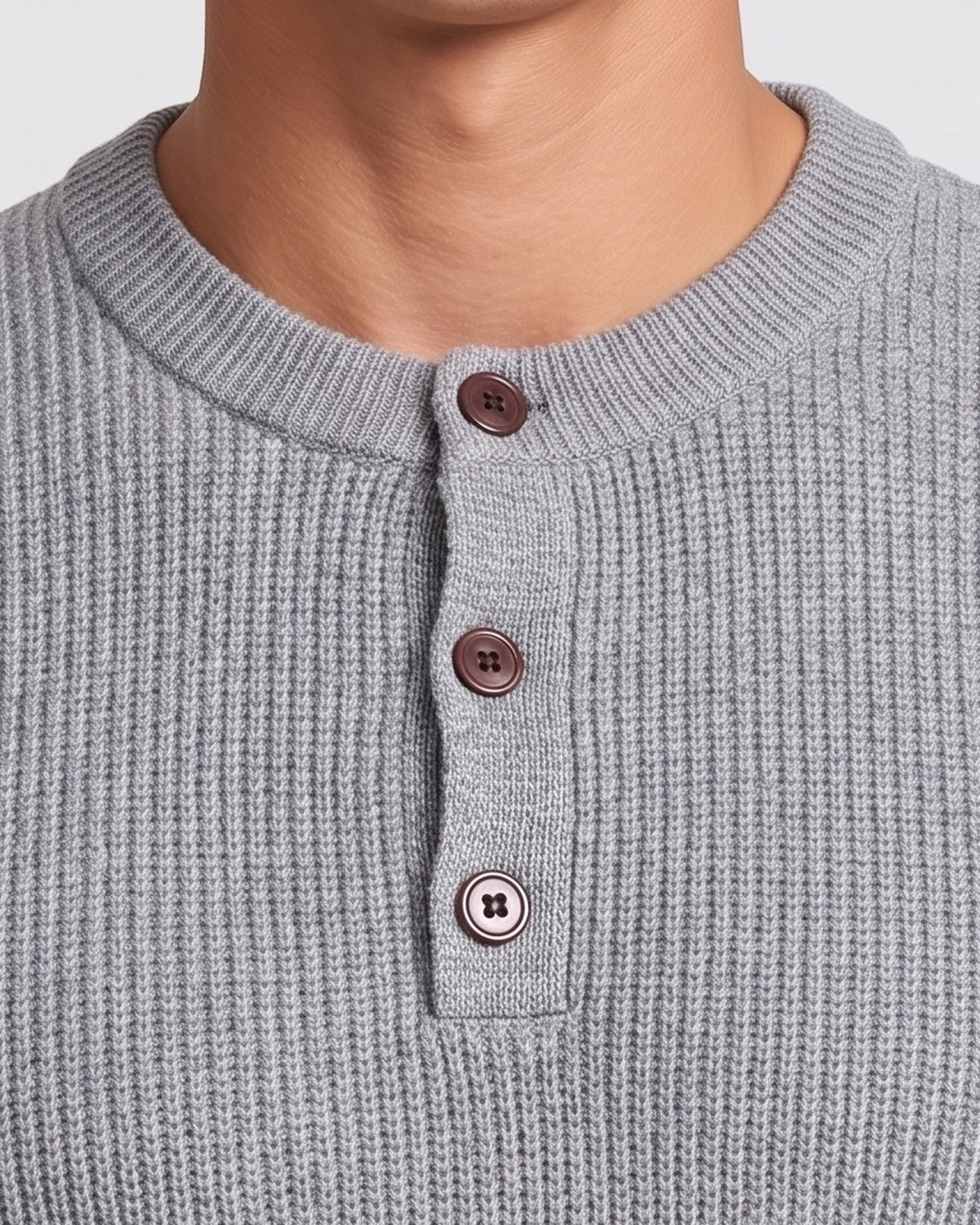 KZZ Men's base layer sweater crew neck knit sweater