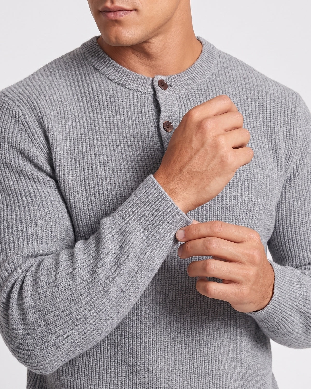KZZ Men's base layer sweater crew neck knit sweater