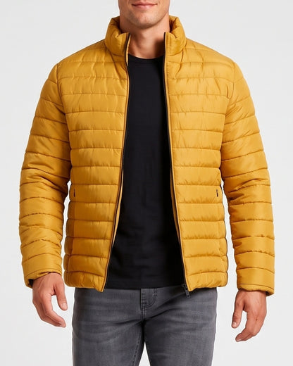 KZZ Men's Casual Thick Jacket, Stand Collar Jacket