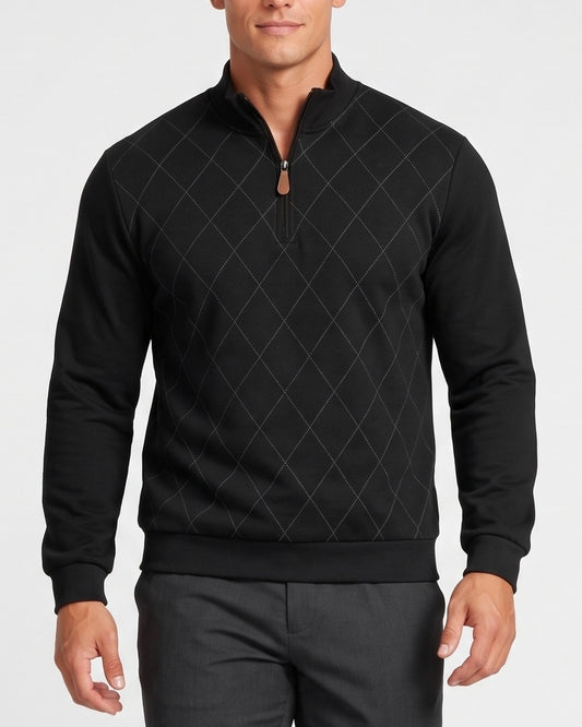KZZ Men's half-zip lapel jacket, casual sportswear