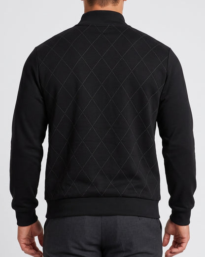 KZZ Men's half-zip lapel jacket, casual sportswear