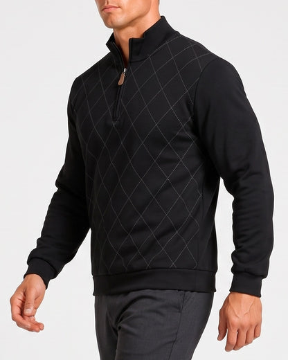 KZZ Men's half-zip lapel jacket, casual sportswear