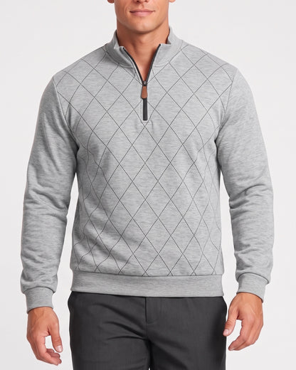 KZZ Men's half-zip lapel jacket, casual sportswear