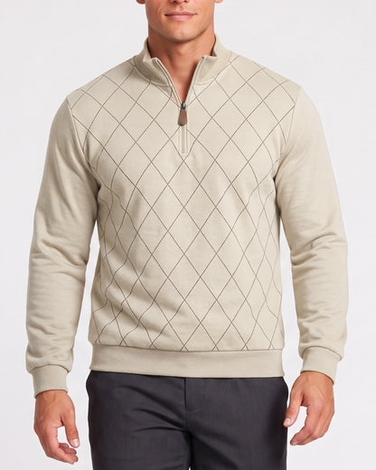 KZZ Men's half-zip lapel jacket, casual sportswear