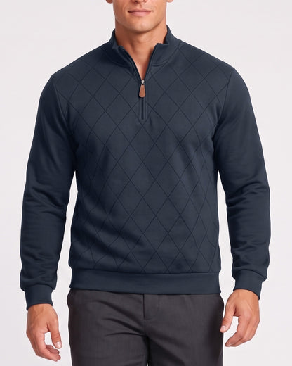 KZZ Men's half-zip lapel jacket, casual sportswear