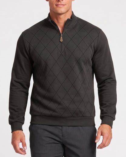 KZZ Men's half-zip lapel jacket, casual sportswear