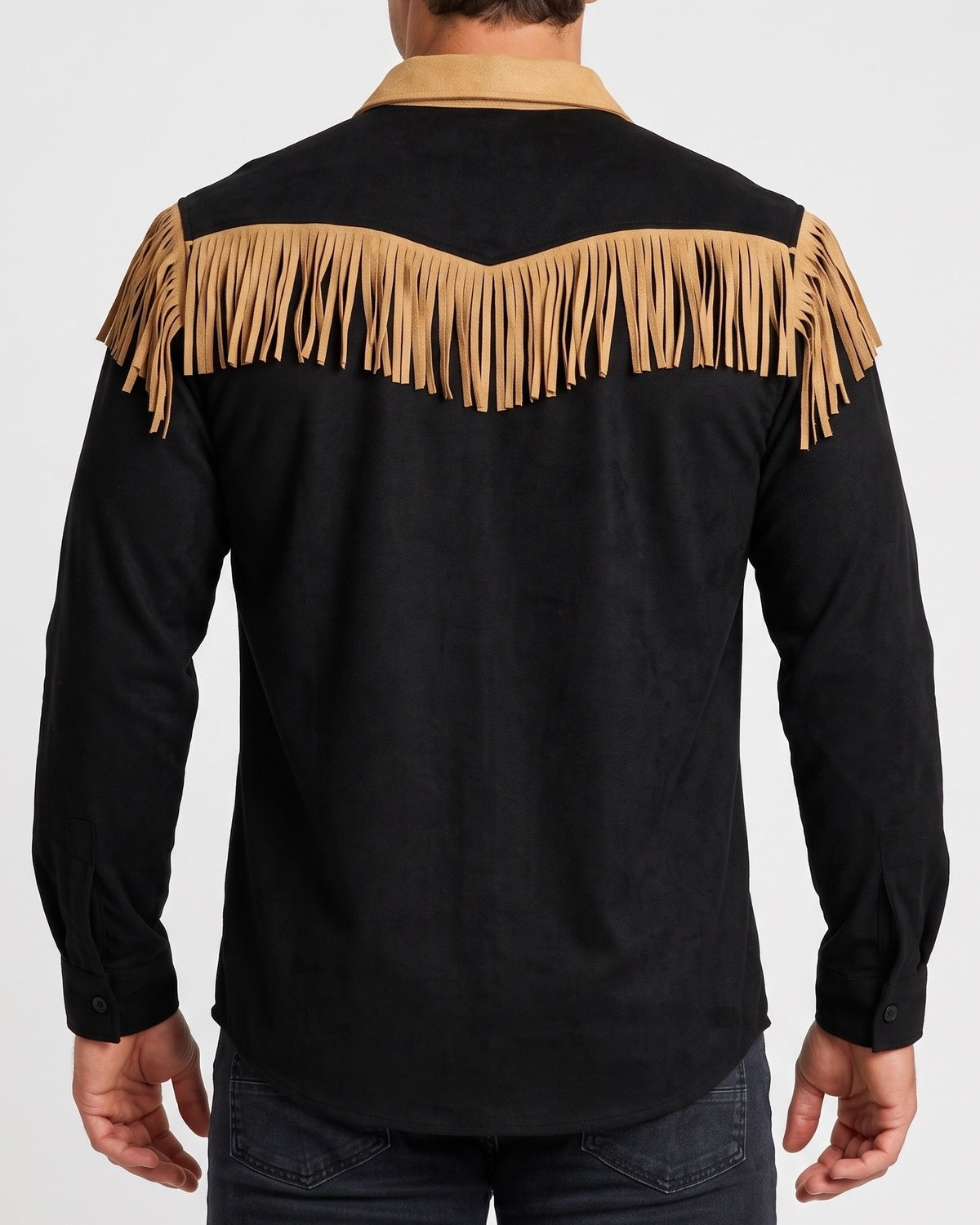 KZZ Men's Slim Fit Retro Tassel Lightweight Jacket