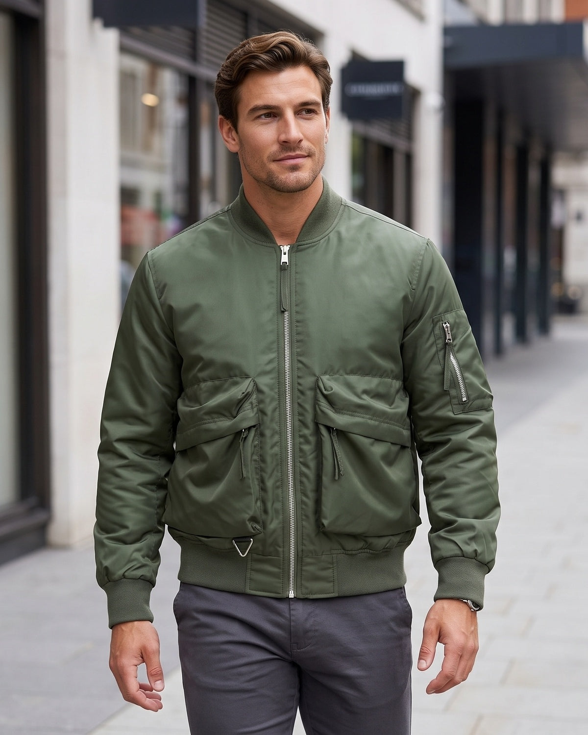 KZZ Men's loose-fitting work jacket