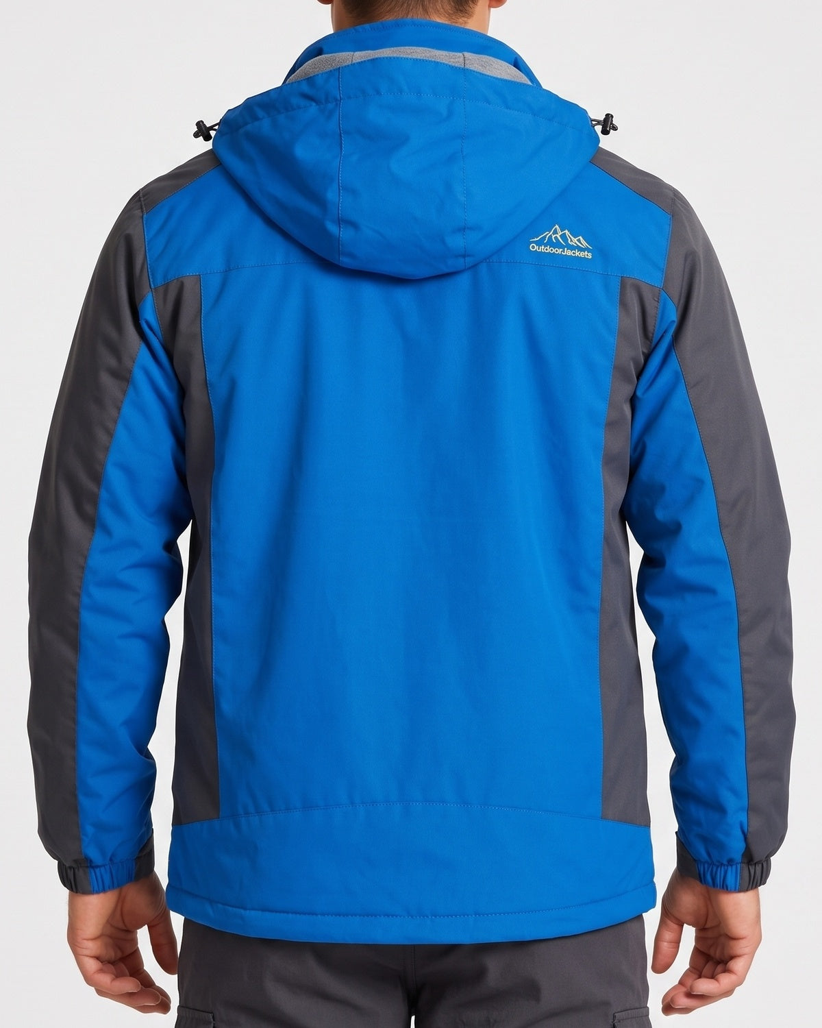KZZ Winter outdoor fleece-lined windproof and warm cotton-padded jacket