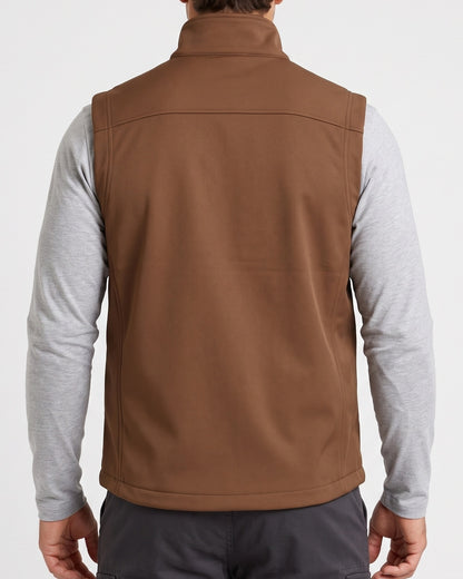 KZZ Men's winter fleece-lined warm vest, sleeveless design
