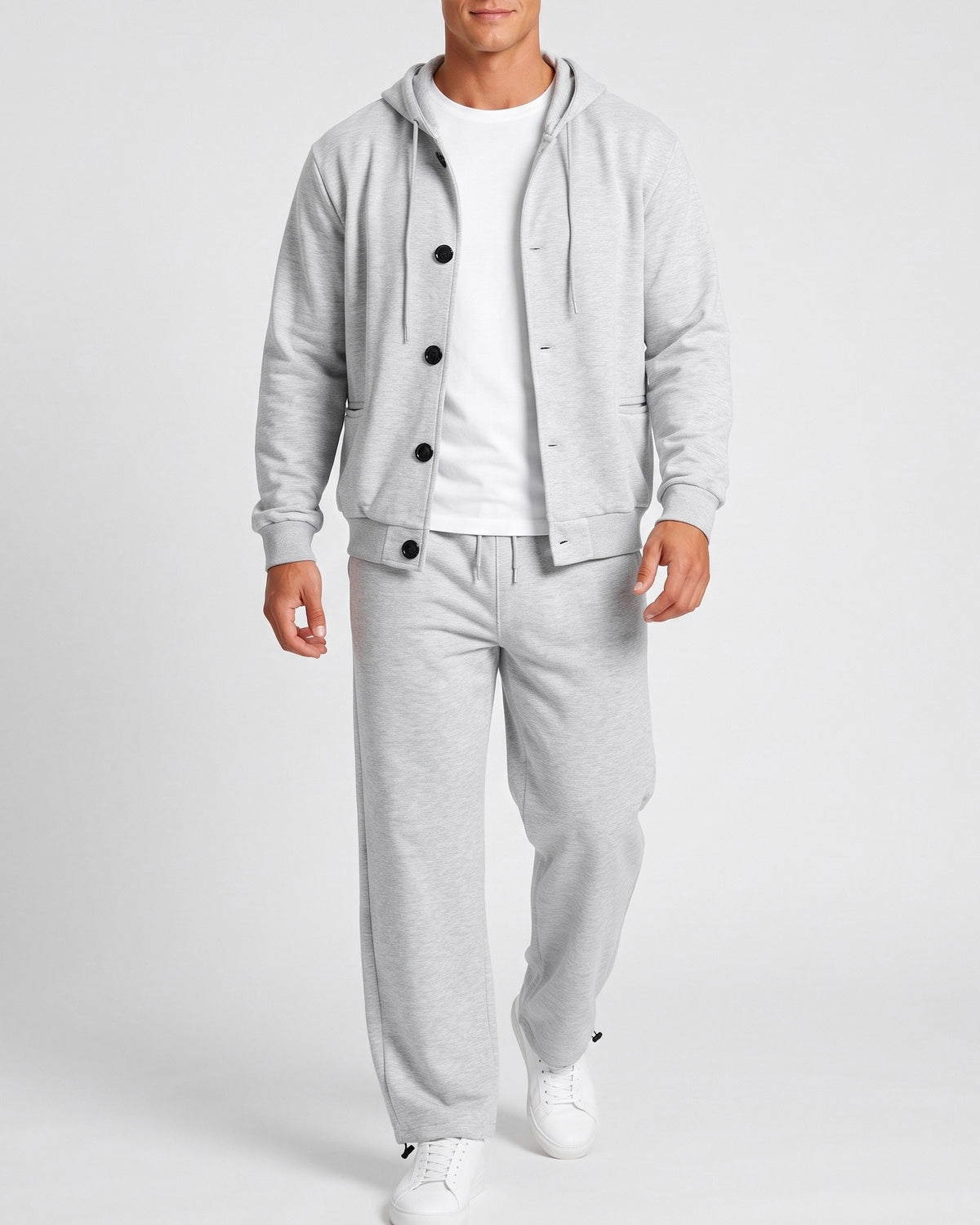 KZZ Men's two-piece stylish loose casual sportswear set