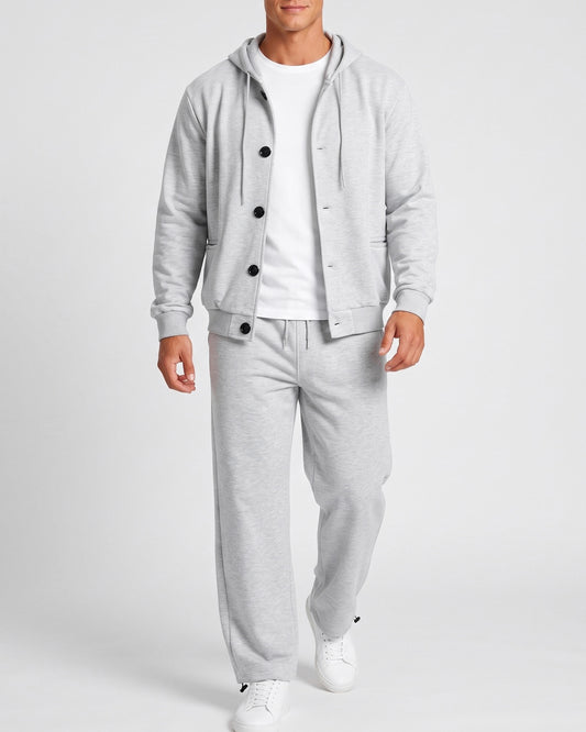 KZZ Men's two-piece stylish loose casual sportswear set