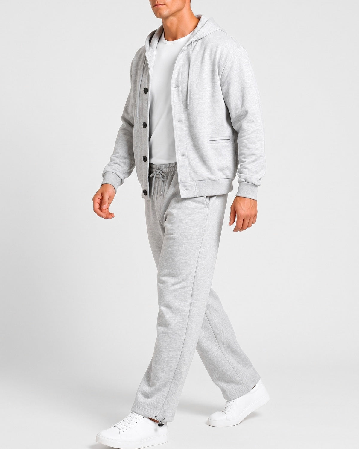 KZZ Men's two-piece stylish loose casual sportswear set