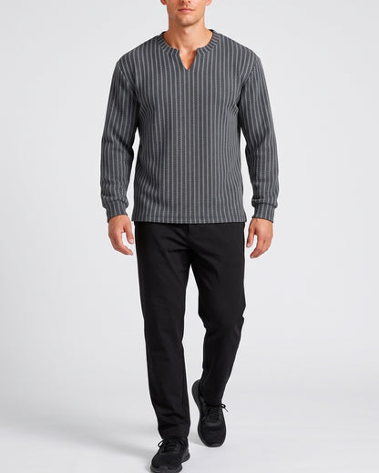 KZZ American V-neck herringbone sweatshirt , all seasons