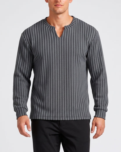 KZZ American V-neck herringbone sweatshirt , all seasons