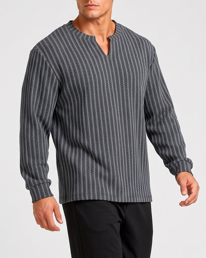 KZZ American V-neck herringbone sweatshirt , all seasons
