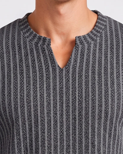 KZZ American V-neck herringbone sweatshirt , all seasons