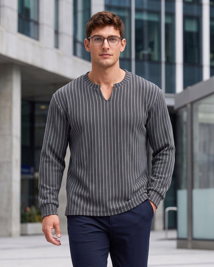 KZZ American V-neck herringbone sweatshirt , all seasons