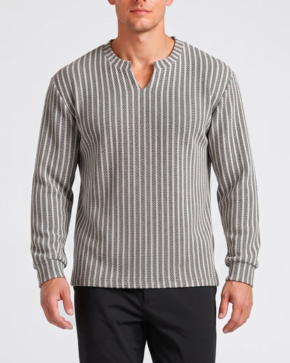 KZZ American V-neck herringbone sweatshirt , all seasons