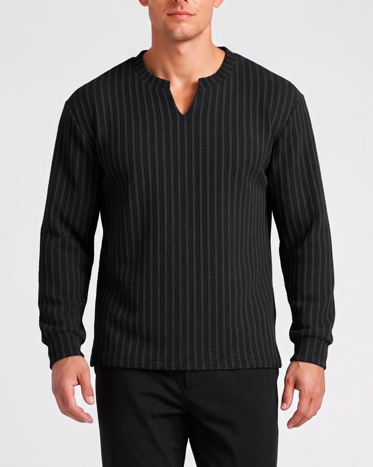 KZZ American V-neck herringbone sweatshirt , all seasons