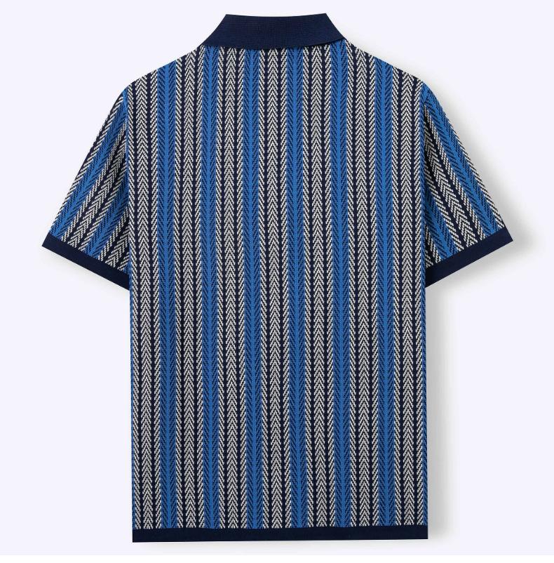 KZZ Men's High-Quality Short-Sleeve Knit Shirt