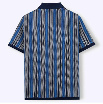 KZZ Men's High-Quality Short-Sleeve Knit Shirt