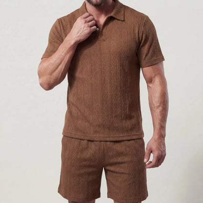 KZZ Retro Polo Shirt + Loose-fitting Shorts