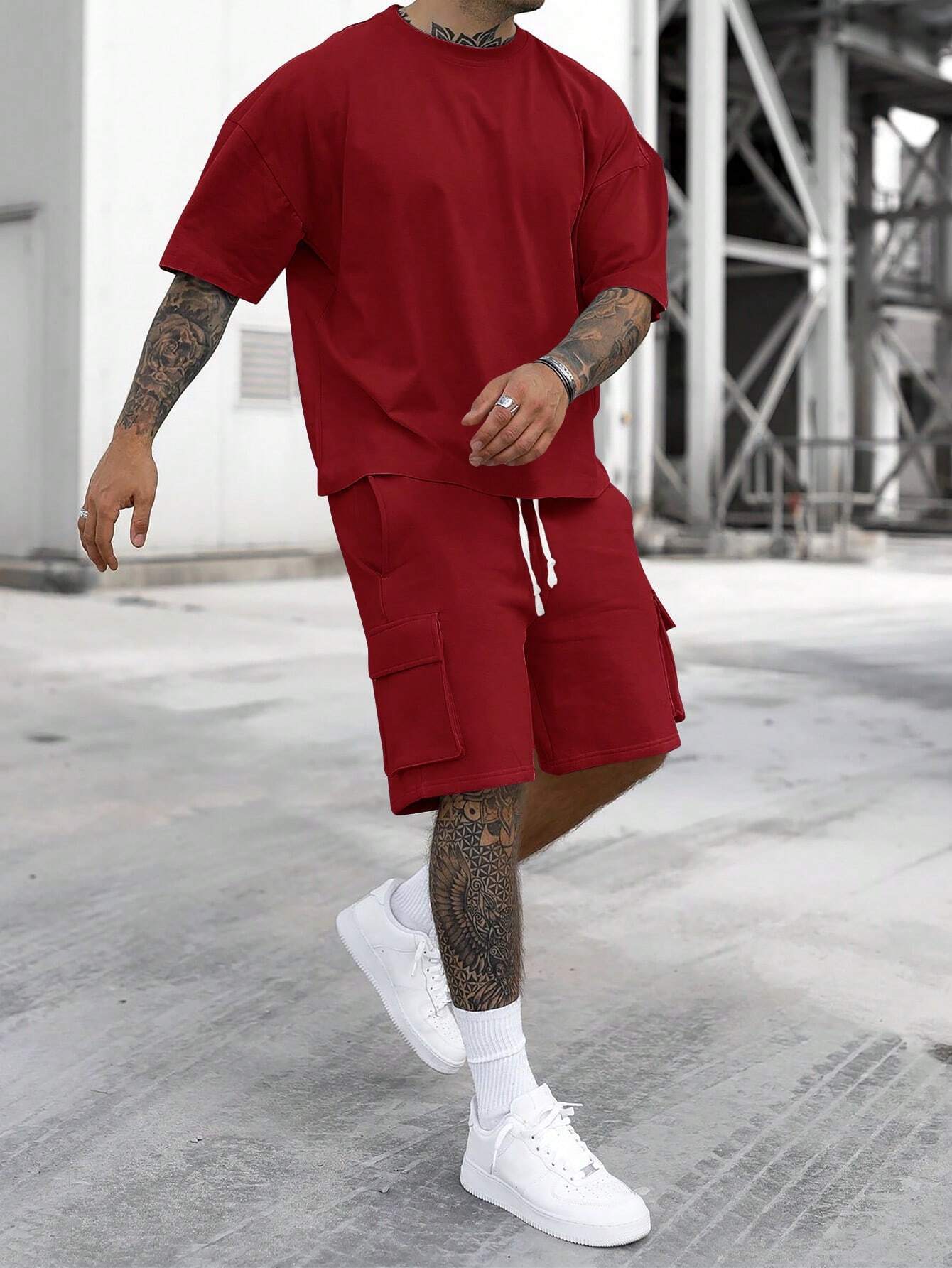 KZZ Summer T-shirt, cargo shorts, tracksuit for men
