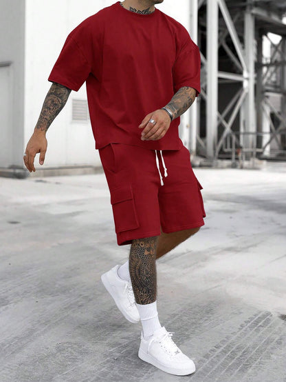 KZZ Summer T-shirt, cargo shorts, tracksuit for men