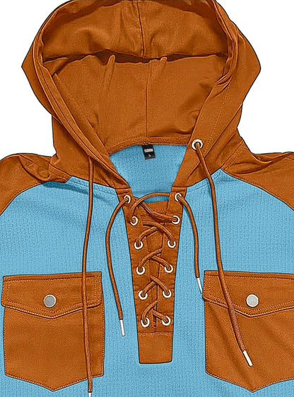 KZZ Men's casual hooded sweatshirt