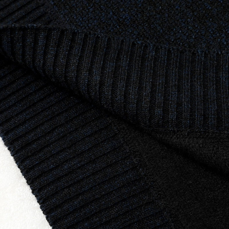 KZZ Men's color-blocked striped knit pullover
