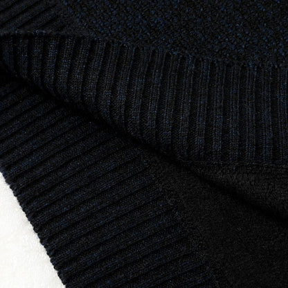 KZZ Men's color-blocked striped knit pullover