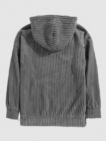 KZZ Men's Autumn/Winter Hooded Solid Color Hoodie