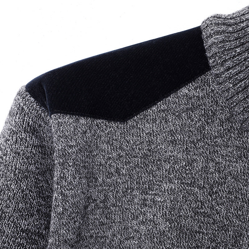KZZ Men's half-zip sweater with a zippered pocket