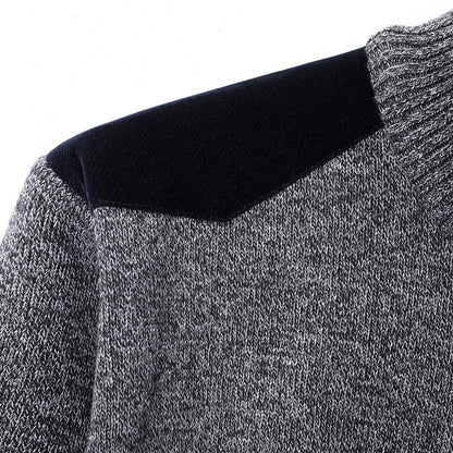 KZZ Men's half-zip sweater with a zippered pocket