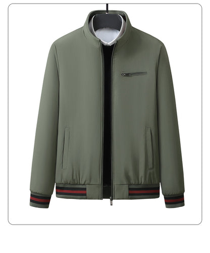 KZZ Men's Autumn Winter New Casual Trendy Stand Collar Jacket