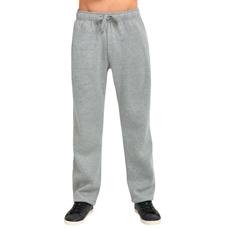 KZZ Men's Heavyweight Fleece Sweatpants Cotton with Drawstring and Pockets